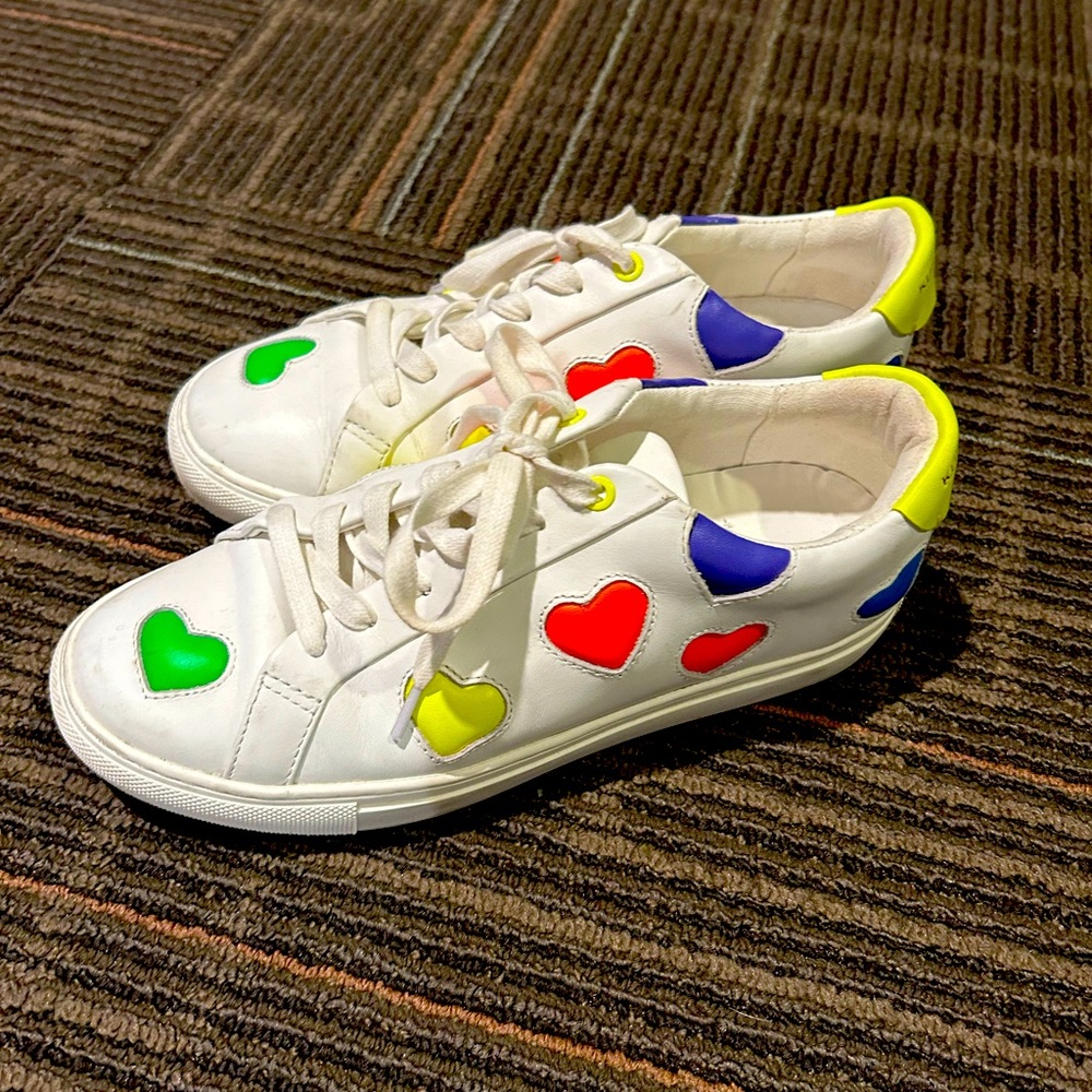 Kurt Geiger heart sneakers - size US 7.5s EU 38